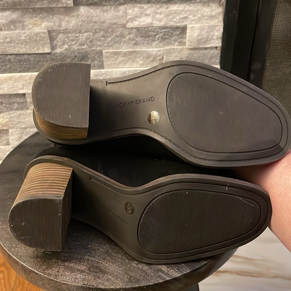 LUCKY BRAND SUEDE WOMEN BLACK BOOTIES 6.5 - Picture 9 of 9